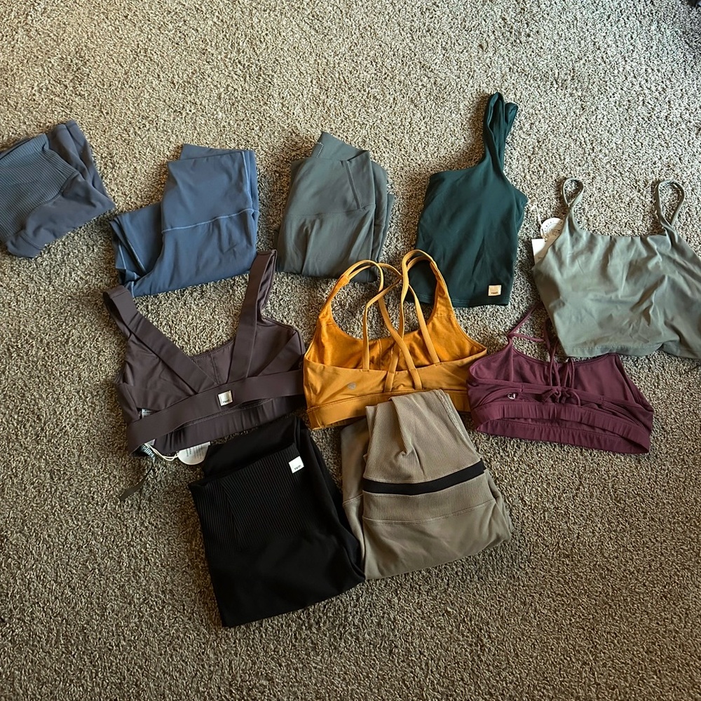 Assorted Activewear Tops and Bottoms